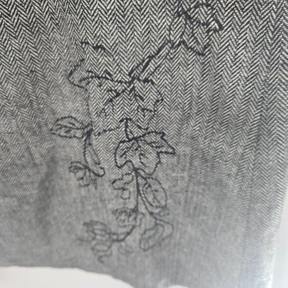 Vintage Geoffrey Beene Sport Wool Blend Lined Floral Embroidery Skirt Size 12 - Picture 3 of 6